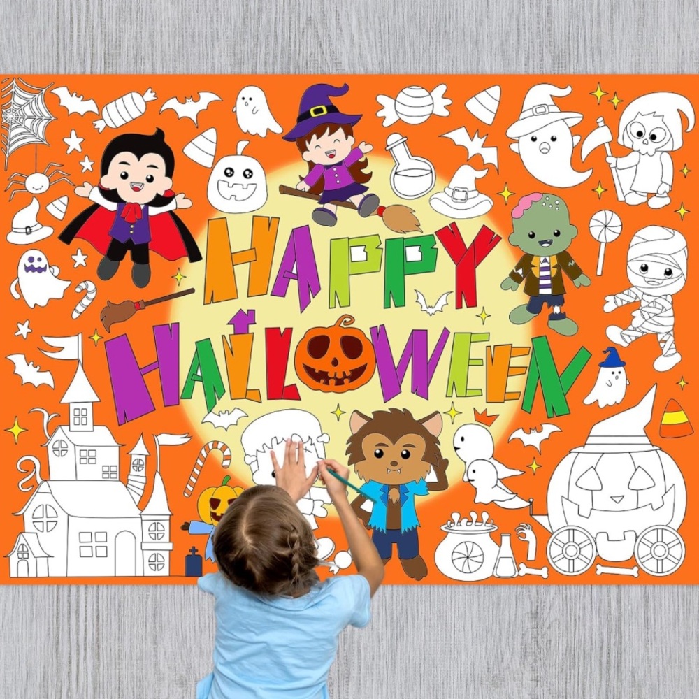 ~(3) Lgr. Halloween Coloring Posters~